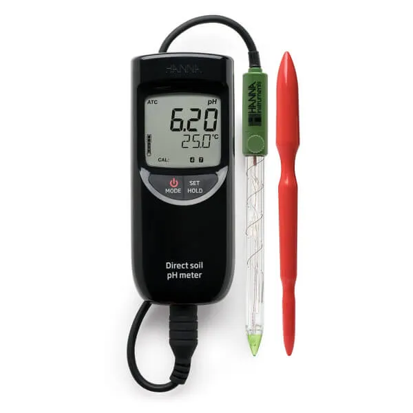 Máy đo pH và nhiệt độ đất trồng và nước Hanna HI99121
