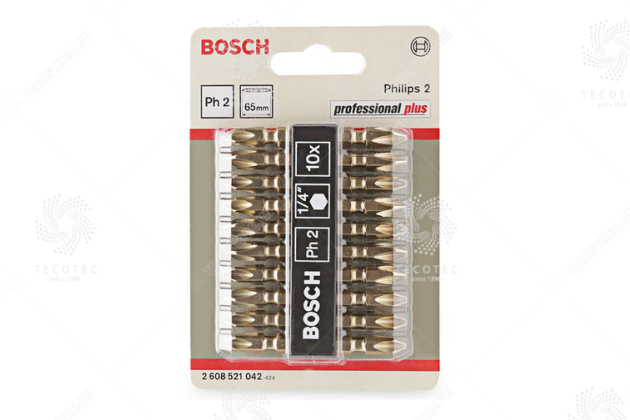 Bộ 10 mũi tua vít hai đầu Bosch 2608521042