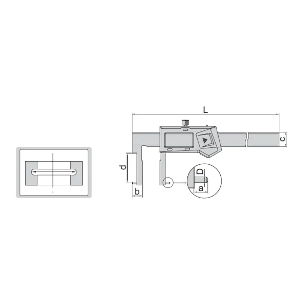 Thước kẹp điện tử đo rãnh trong Insize 1121