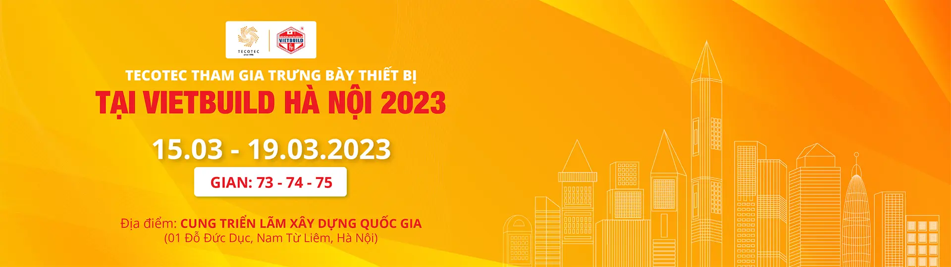 TECOTEC tham gia trưng bày thiết bị tại Vietbuild Hà Nội 2023