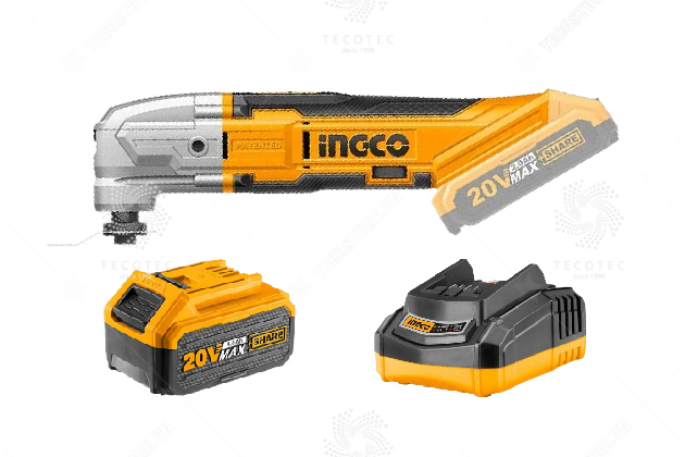 Combo máy cắt rung INGCO CMLI2001 kèm pin 2Ah FBLI20011 và sạc FCLI2001