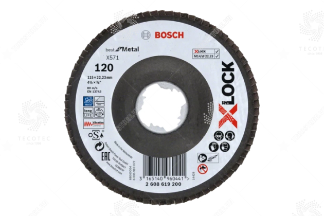 Đĩa nhám xếp Bosch X-LOCK X571 2608619200