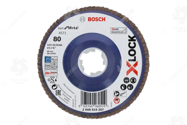 Đĩa nhám xếp Bosch X-LOCK X571 2608619207