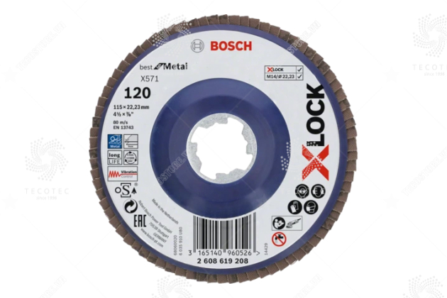 Đĩa nhám xếp Bosch X-LOCK X571 2608619208
