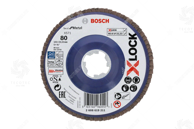 Đĩa nhám xếp Bosch X-LOCK X571 2608619211
