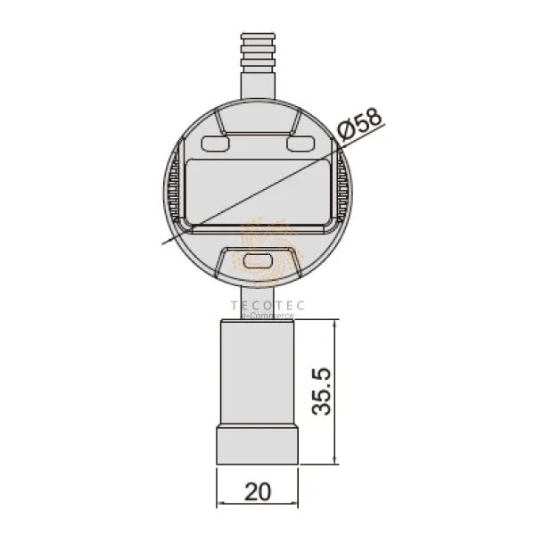 Đồng hồ đo bán kính hình cầu Insize 2190-100