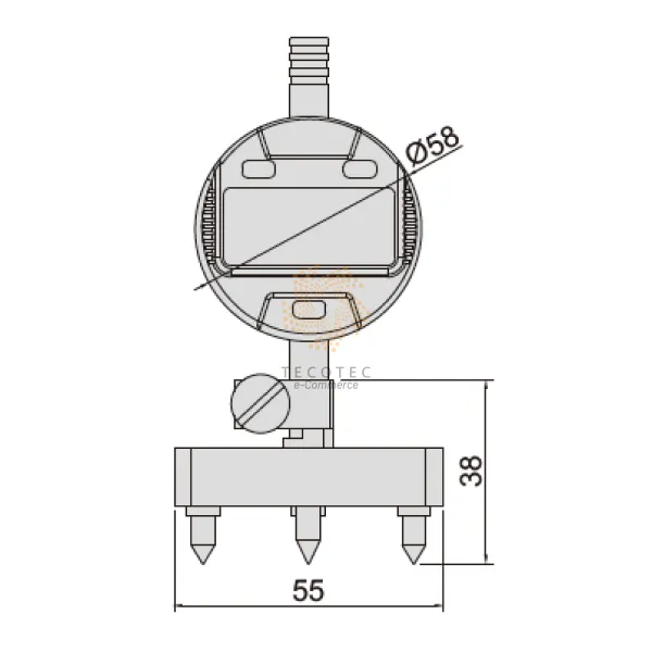 Đồng hồ đo bán kính hình cầu Insize 2190-1250