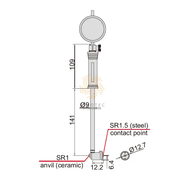 Dụng cụ đo lỗ cơ khí chính xác cao Insize 2825-35