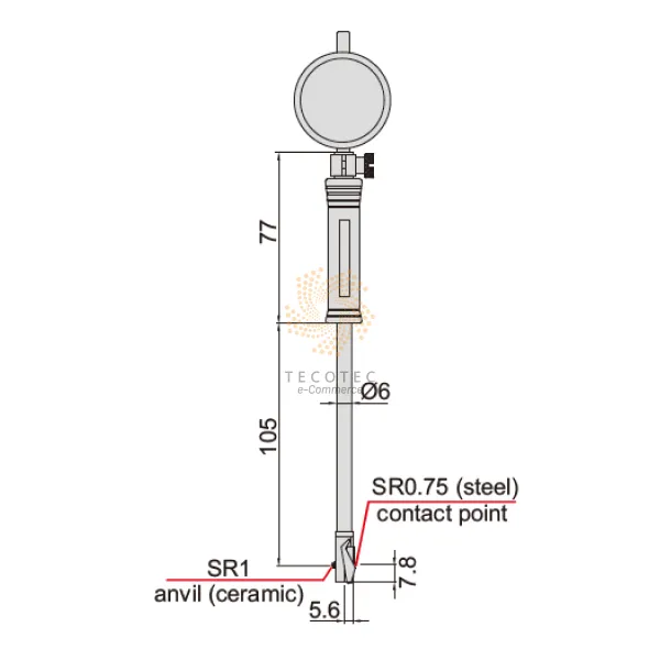 Dụng cụ đo lỗ cơ khí cho lỗ nhỏ Insize 2853-18