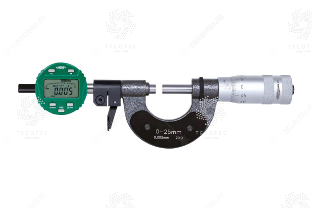 Panme cơ khí đo ngoài có đầu gắn đồng hồ so Insize 3346-100