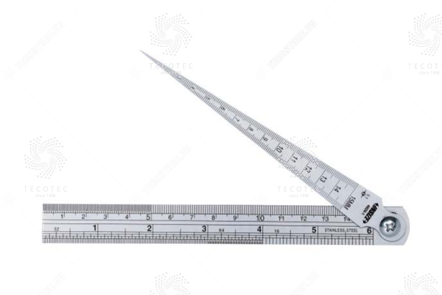 Thước lá kết hợp dưỡng đo độ côn Insize 4829-1