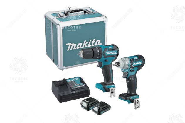 Bộ máy khoan búa và máy vặn vít dùng pin Makita CLX205SX2
