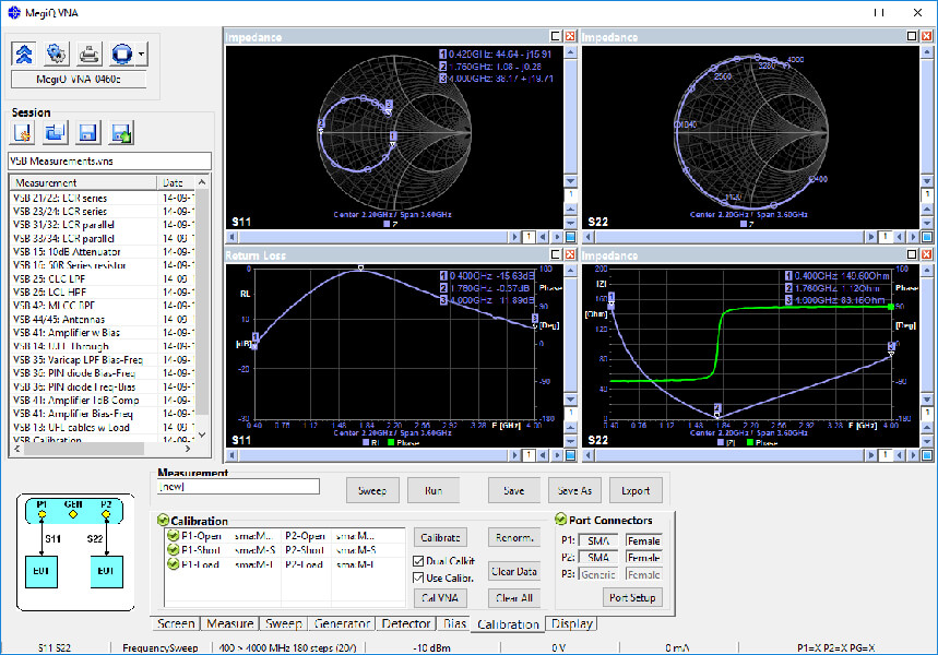 Máy phân tích mạng vector 3 cổng 4 GHz VNA-0440e