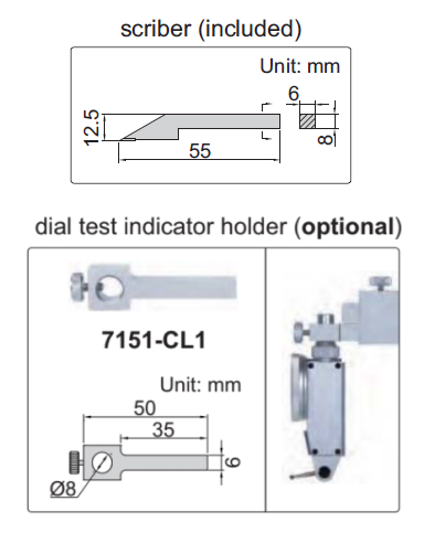 Thước đo cao điện tử (không chống nước) Insize 1154