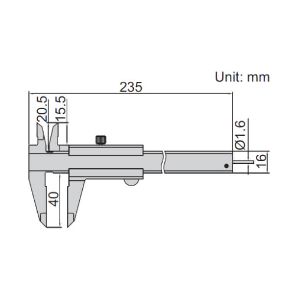 Thước kẹp cơ khí Insize 1202-150 với thanh đo sâu dạng tròn
