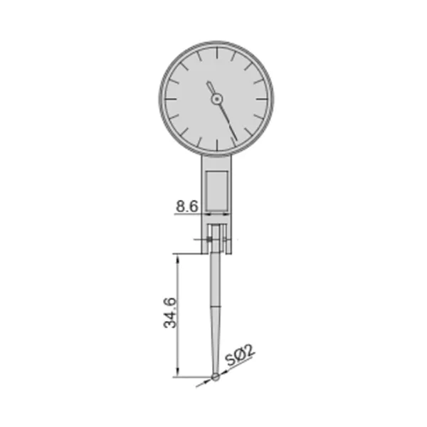 Đồng hồ so chân gập loại đầu đo dài Insize 2896-05
