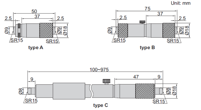 Thước panme đo trong cơ khí dạng ống Insize 3229