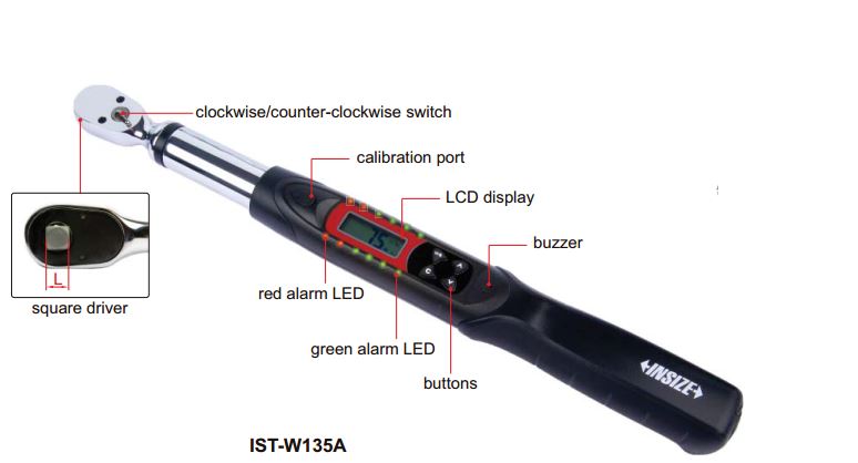 Cờ lê lực điện tử Insize (dải đo nhỏ) IST-W