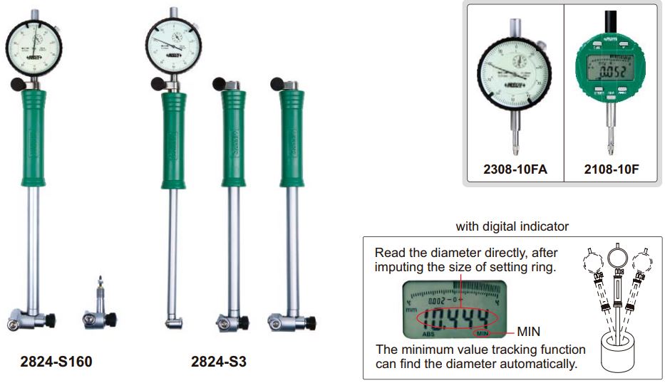Set đồng hồ đo lỗ Insize