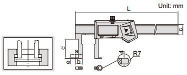 Thước kẹp điện tử đo rãnh Insize (Không chống nước) 1120