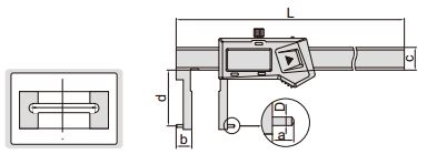 Thước kẹp điện tử đo rãnh Insize (Không chống nước) 1121