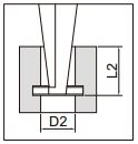 Thước kẹp điện tử đo rãnh Insize (Không chống nước) 1176