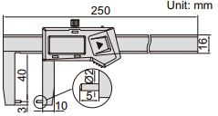 Thước kẹp điện tử đo biên dạng ngoài Insize (Không chống nước) 1185
